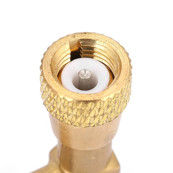 1/4''-5/16'' Mässing Kylmedelsladdningsventil för HVAC, R410A Slangflödesregulator