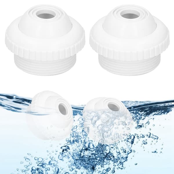 2-pack 1,5 tums utvändig gänga roterbart pool-spa-jetmassagemunstycke returinlopp