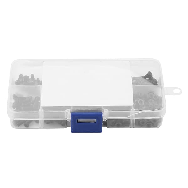 M3 Sort Kulstofstål Panhoved Skrue Bolt Møtrik Sortimentssæt 300 Stykker
