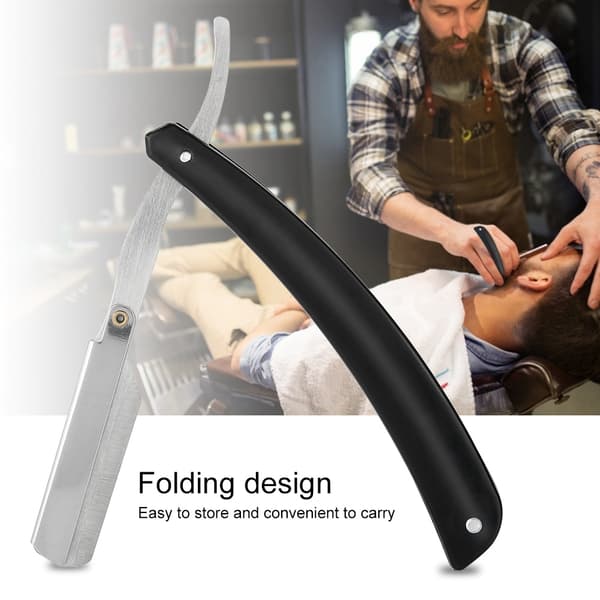 Barber Straight Blade Razor Rustfrit Stål Salon Foldebarbering Hårklipningsklipper