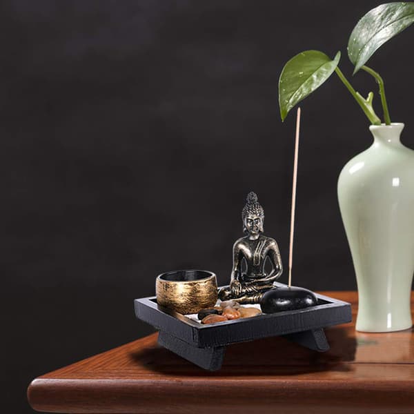 Buddha Staty Värmeljushållare Rökelsebrännare Heminredningspresent