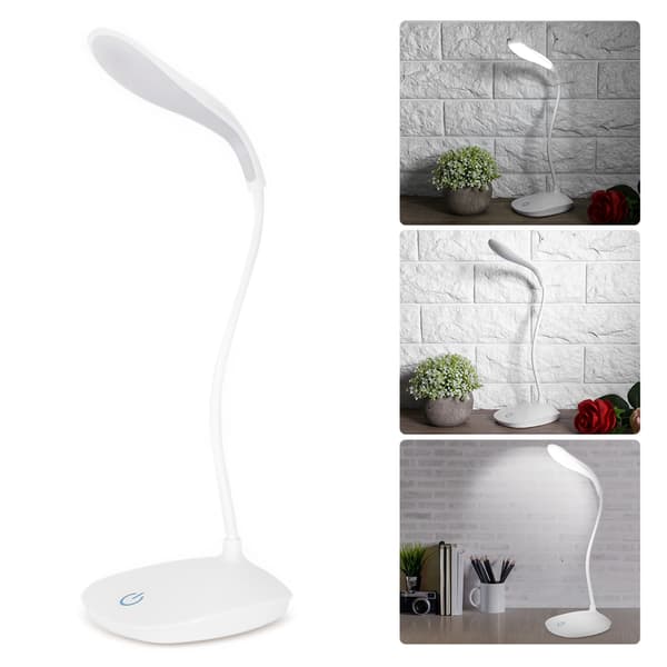 Fleksibel USB LED Bordlampe Dæmpbar Touch Kontrol Læselampe til Natbrug