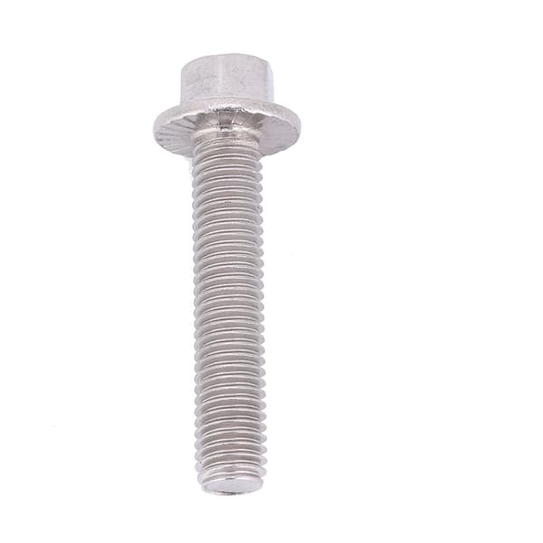 10 stk. M8 SS304 Rustfri Sekskant Flangebolt med Skive