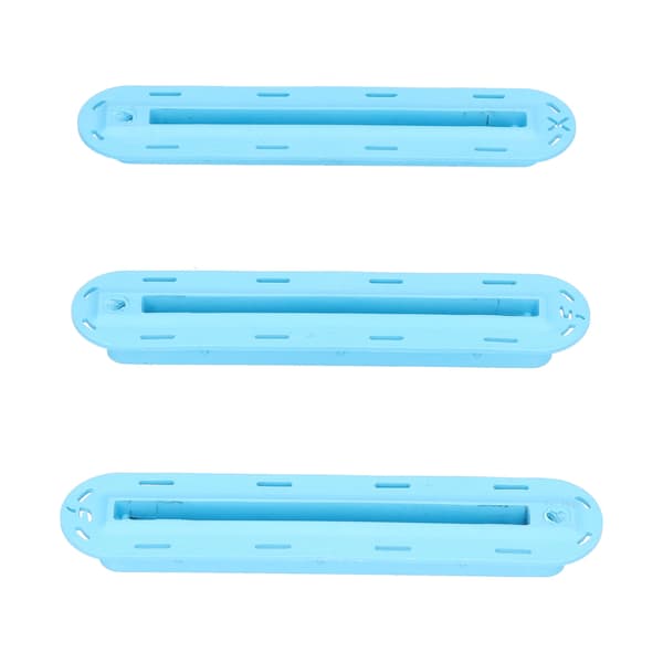 Surfbräda Fenbox Plugg Kit - 3-pack Plast Roderkanalbas med Skruvar, Blå
