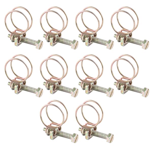 Justerbar slangeklemme i rustfrit stål til VVS, 13-16 mm, 2-pak