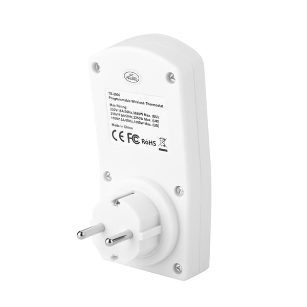Smart WiFi-termostat och Euro-uttag, 110-240V programmerbart hushållsuttag med appkontroll
