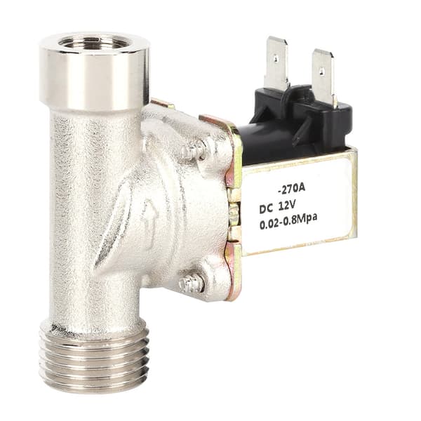 2-vägs elektrisk magnetventil i mässing 12V DC normalt stängd 1/2\" NPT