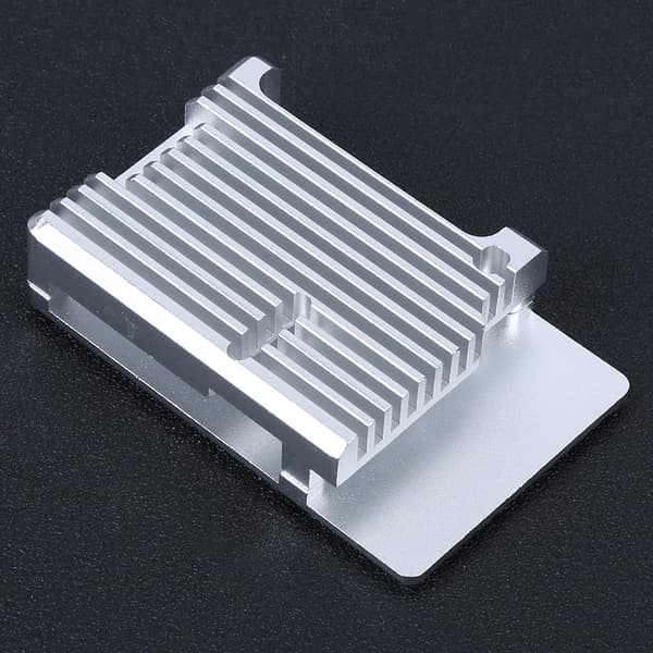 Raspberry Pi 4 aluminiumlegeringskabinet, sort, holdbart kabinet til elektroniske projekter