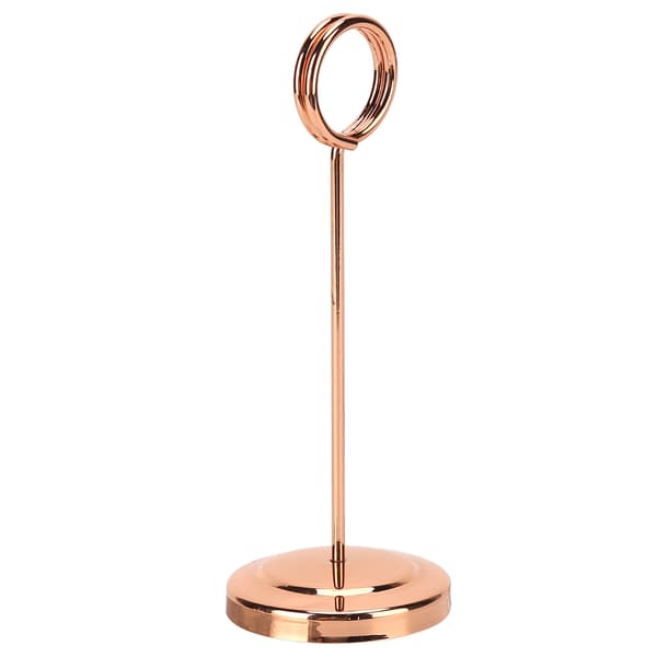 Bordnummerholder i rosaguld rustfrit stål, holdbar klips til hotelrestaurant, 15,5 cm