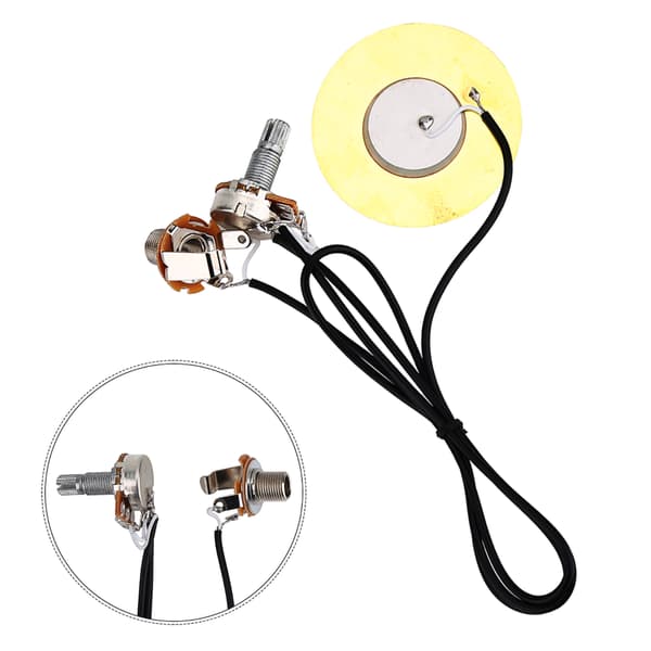 50 mm metallkontaktpickup piezo-givare förkopplad förstärkare för gitarrtillbehör