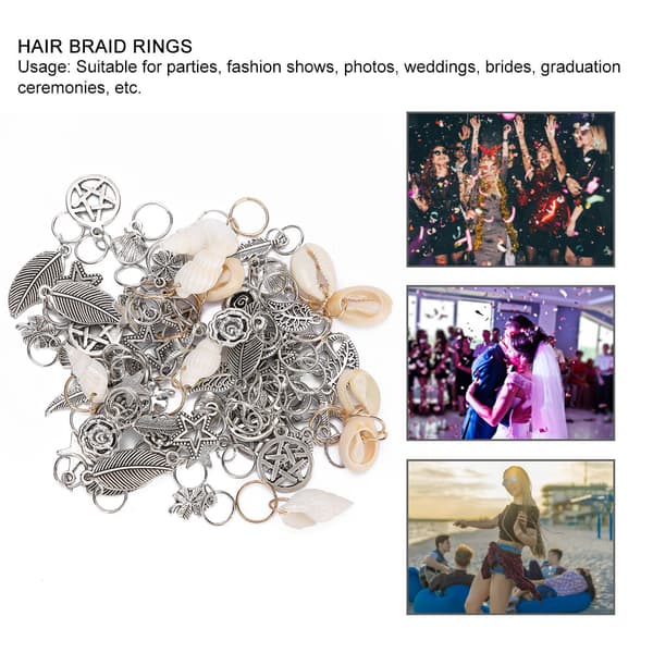 70 st hårflätringar Dreadlocks pärlring mode hårdekorationstillbehör