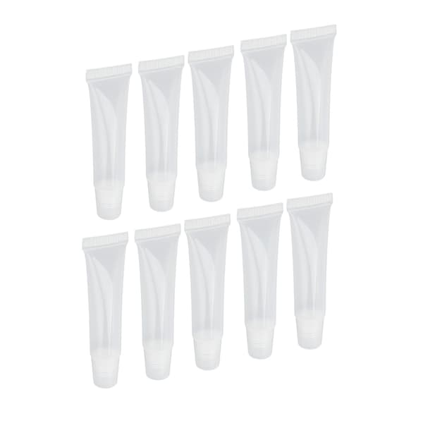 10 stk. 15 ml tomme lipglossrør Professionel bærbar PVC læbepomadebeholder til kosmetik DIY