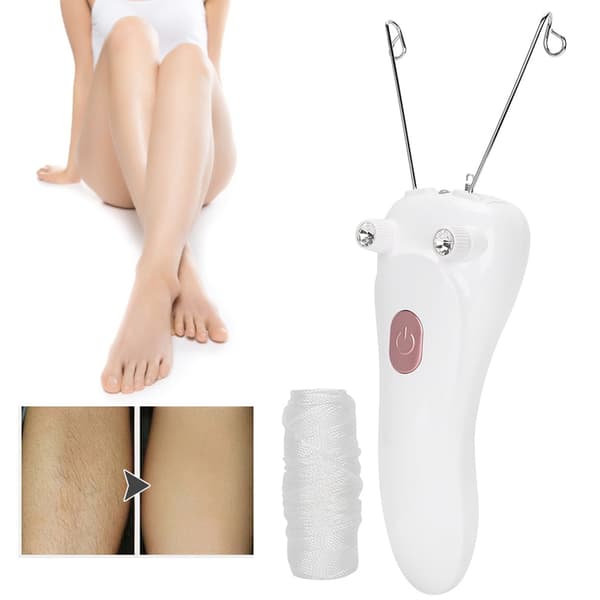 Elektrisk tråd-epilator hårfjerner USB-opladning bomuldstråd-epilator (vært bomuldstråd USB-kabel) (Pink)