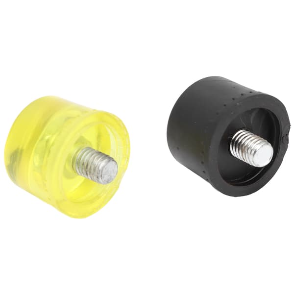 2-pak gummihammerhoveder, gule og sorte, 25 mm hammerreservedele