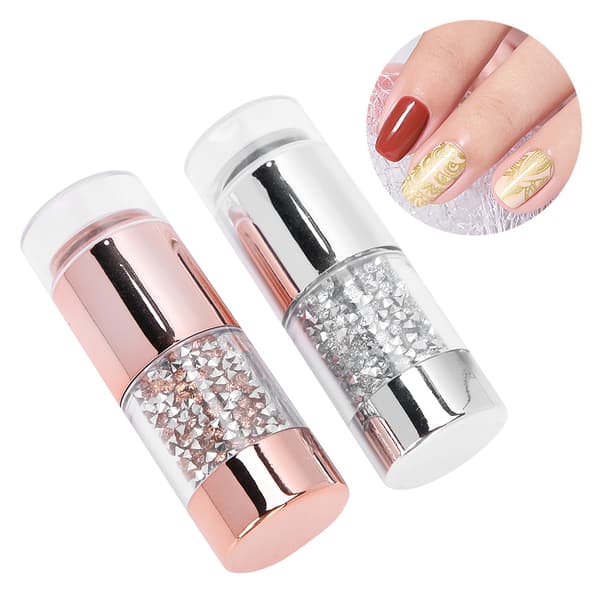 Neglekunststempler Professionel Silikone Dobbeltendet Negle Manicure Stempler Forsegling til Kvinder