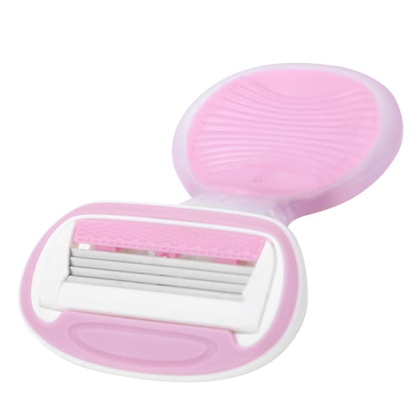 Manuel kropshårfjerner til kvinder, bærbar ansigts- og benhårfjerner, epilator, pink