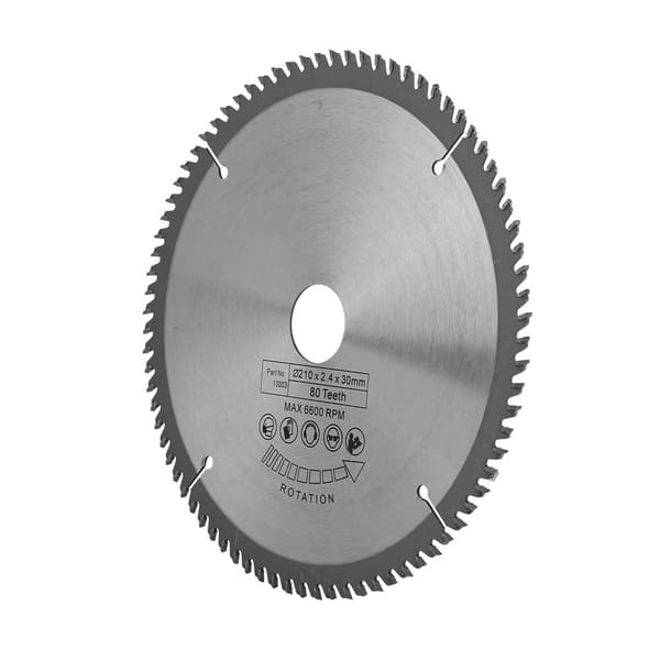 210 mm 80T 30 mm klinge til rundsav, 3 O-ringsforseglinger