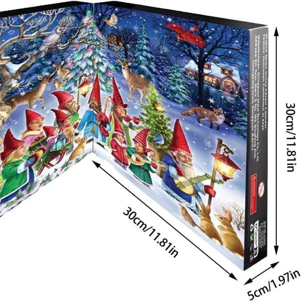Julkalender med 24 samlarbara tomtefigurer - Julklappssats för barn