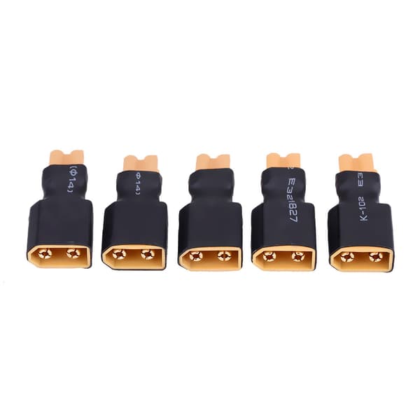 5 stk/sæt RC Quadcopter Batterikonverteringsstikadapter (XT30 Hun til XT60 Han)