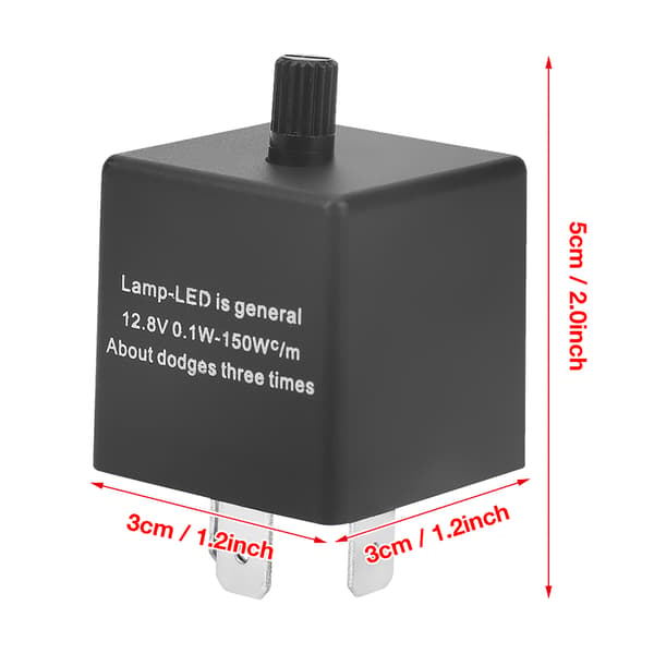 CF13 KT 3-poligt LED-blinkrelä justerbar frekvens för blinkers Hyper Blink Fix