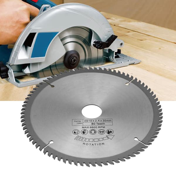 210 mm 80T 30 mm klinge til rundsav, 3 O-ringsforseglinger