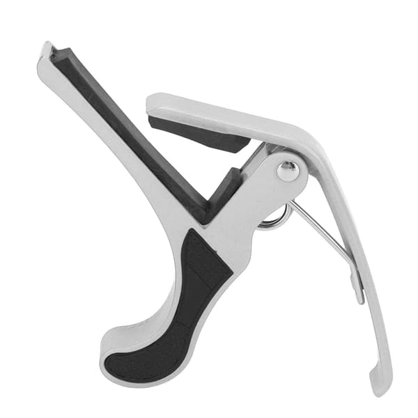 Alloy Quick Clip Gitarr Capo Set med 2 Plektrum för Elektrisk Akustisk Ukulele Banjo Mandolin Silver