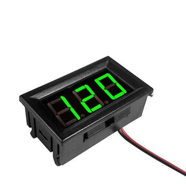 0,56 tommer digitalt voltmeter 3-leder LED spændingstester 0-100V grønt panelmåler