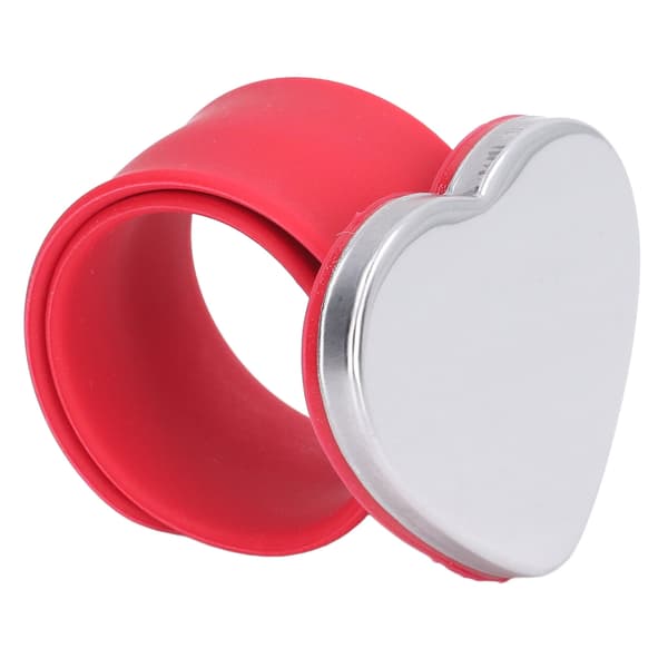 Magnetisk palet håndledsarmbånd silikone hjerteformet slap ring magnetisk makeup håndledsrem til foundationblanding rød