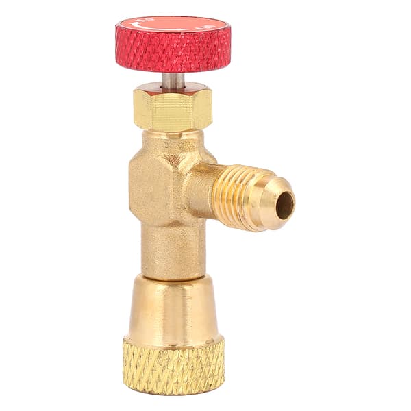 1/4''-5/16'' Messing Kølemiddelpåfyldningsventil til HVAC, R410A Slange Flowregulator