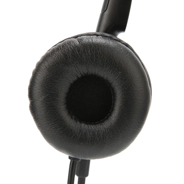 Support Headset med Støjreduktion 3,5 mm Jack Kablet Høretelefon til Call Center Kontor 1 stk ABS