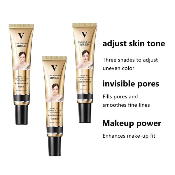 Flydende Fuld Dækning BB Creme Make Up Base Creme Concealer Langtidsholdbar Vandfast Flydende