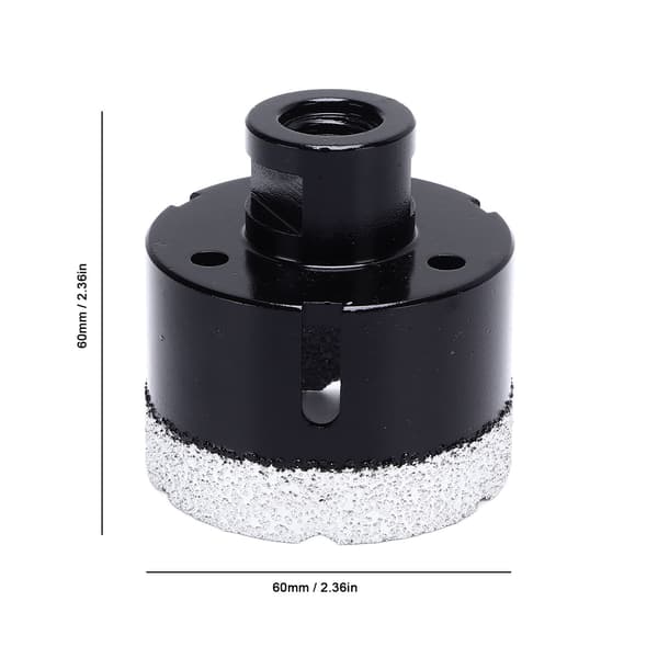60 mm diamantkerneborebit M14, hulsav til granit, marmor, beton, sort