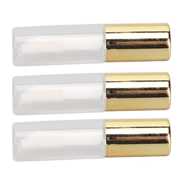 1,2 ml tomma läppglansrör Guld Transparent Förseglat Litet Läppglansrör Resedispenseringsrör för DIY Läppglans
