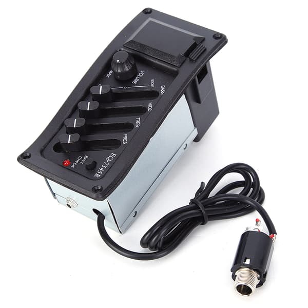 Trä akustisk gitarr pickup EQ 7545R med bas mellan diskant förstärkare