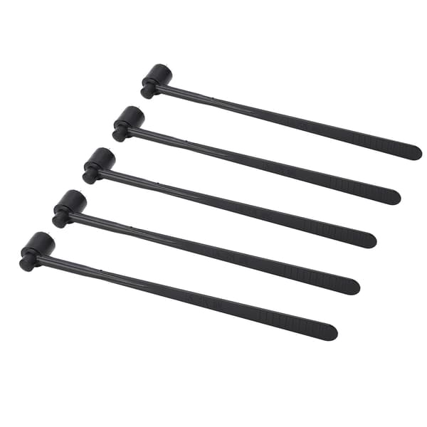 5 stk. enkeltsidet dermal punch, blommeblomstspids, sort ABS-greb, stål, industriel brug