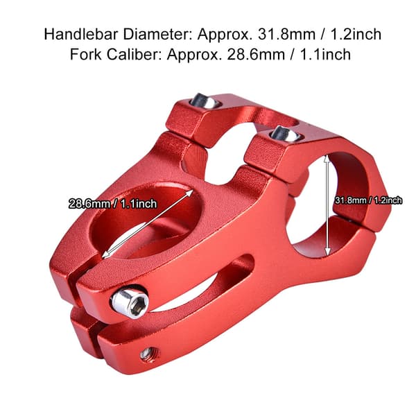 31,8 mm aluminiumslegering MTB-styr Solid frempind cykelkomponent 1 stk (rød)