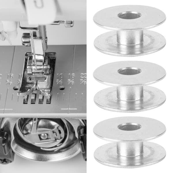 100 stk. aluminiumsspoler tomme spoler til flade symaskindele