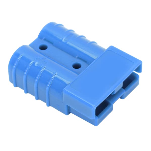 Strømstik 50A 600V SB50A Crimp-stik Tilbehør med 2 stk. terminaler til batteri blå