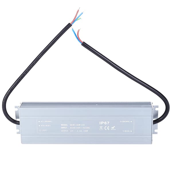 100W 24V LED-drivrutin Vattentät IP67 Strömförsörjning Transformator, 100-240VAC