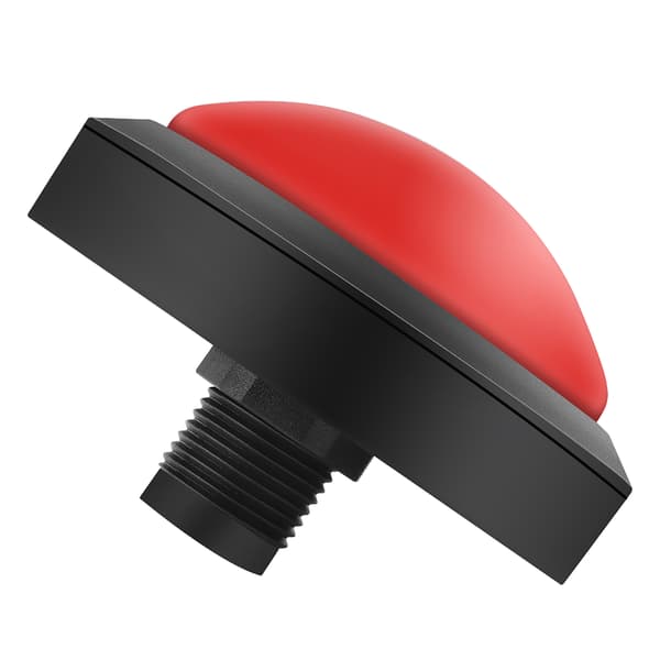 100 mm massiv arkadknapp med LED-konvexitet konsolbyte (röd)