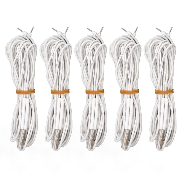 5 STK 24V 60W 3D Printer Varmelegeme Patron, Varmeelement i Rustfrit Stål, 6mm x 20mm, 1M Ledning