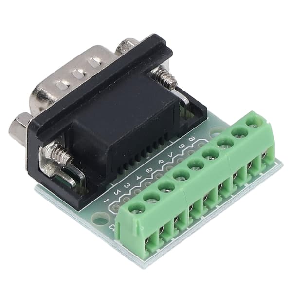 DB9 Han til Skrueterminal 9P Adapterkort til RS232 RS485 Seriel Forbindelse
