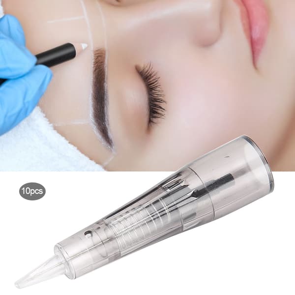 10 stk. U-formede 9-bens Microblading-nåle Øjenbrynstatoveringspatronnål