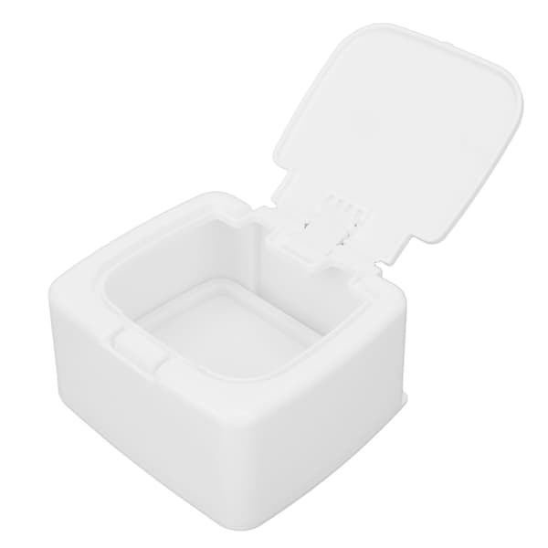 Bomullspinne Svamp Puff Behållare Dispenser Box Förvaringsfodral Organizer Dammtäta Badrumstillbehör