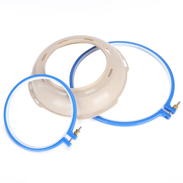2 st broderiringar cirkel korsstygn ring plastram 1 st broderiringstativ