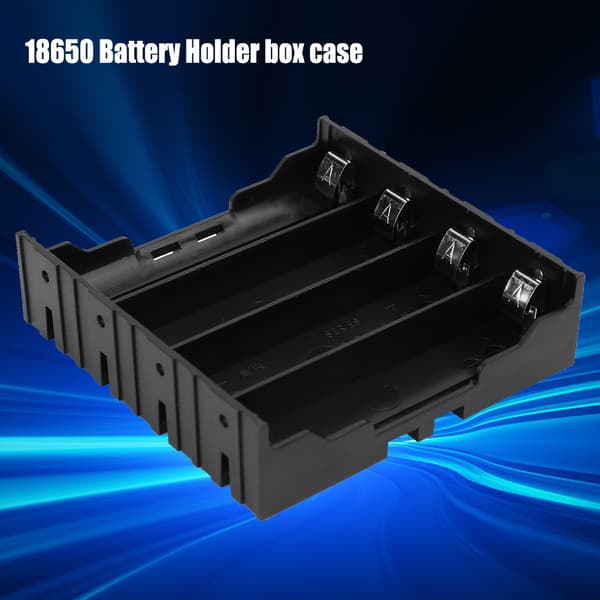 5-pak 18650 Batteriopbevaringskasseholder med hårde stifter, sort, til DIY-strømsystem