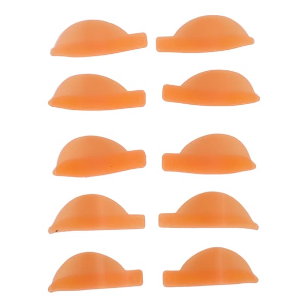 5 par vippepermanentpuder Genanvendelige bløde orange silikone øjenvippepermanentstænger til skønhedsmakeup