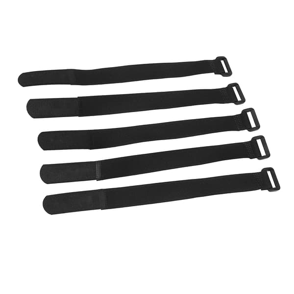 Nylon cykelstyrremmar, svart, 5-pack