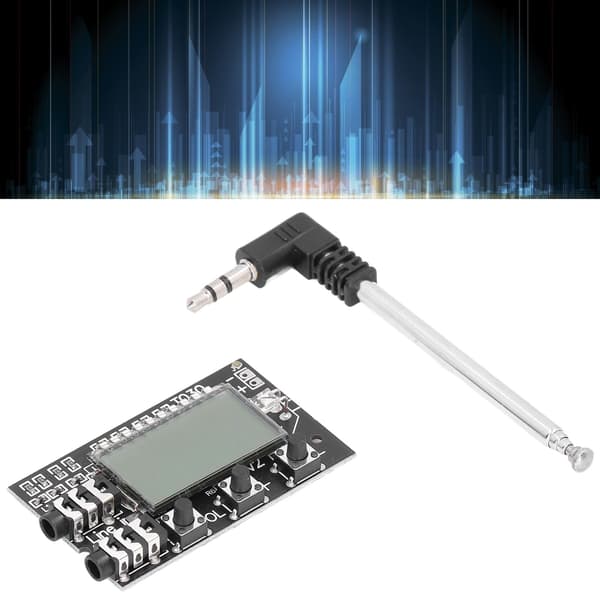 FM-sender modul 2CH LCD-skærm 76-108MHz Stereo Audio Board 3.6-15V