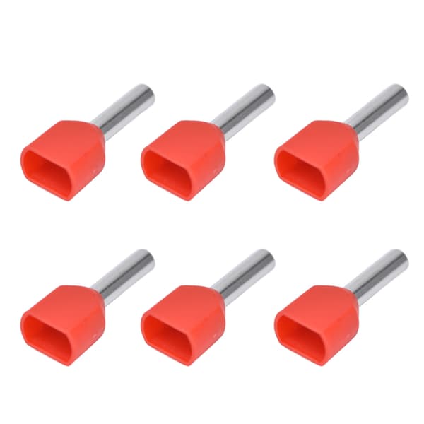 100 STK Kobberrør Isolerede Kabeltyller Krympeforbindelse PVC til 18AWG Ledning, TE1008
